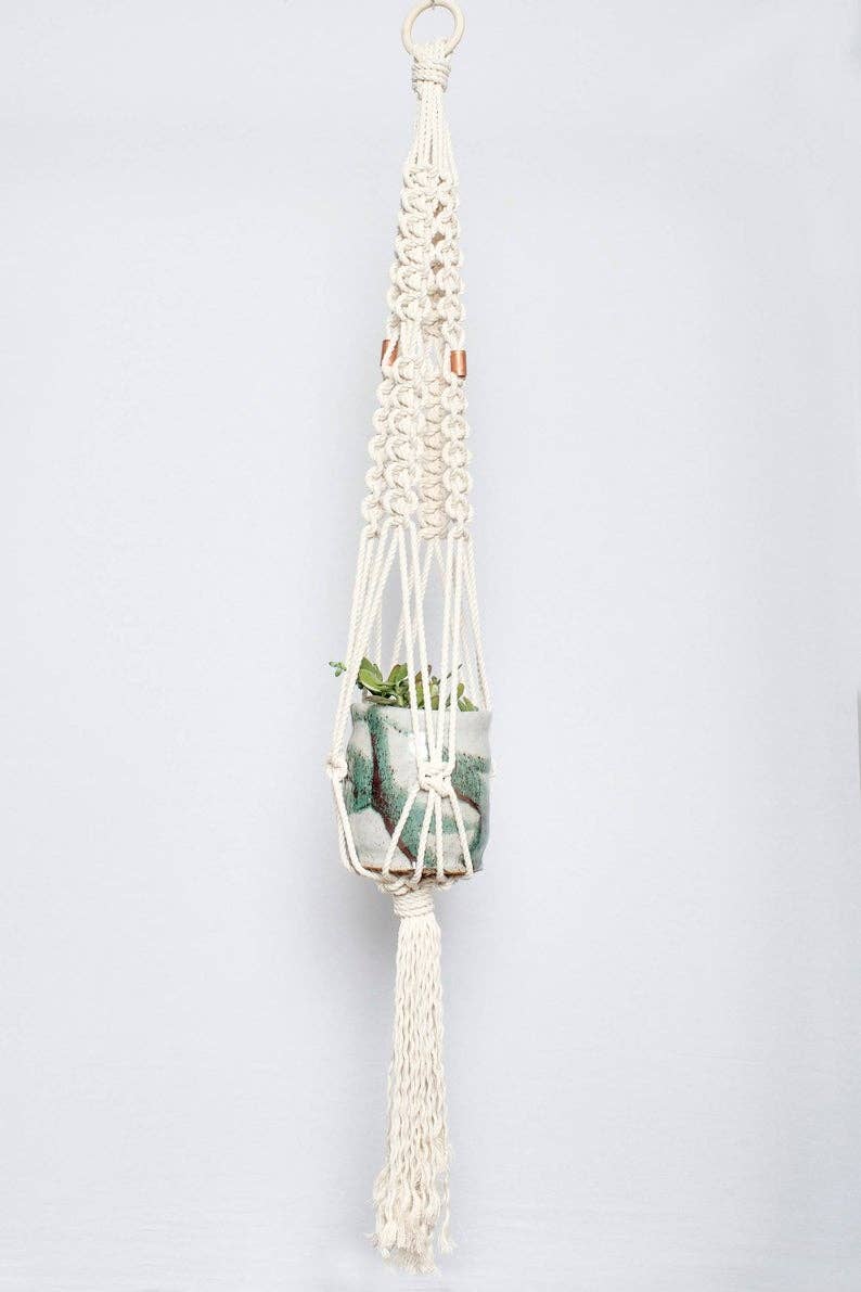 Floyd Macrame Plant Hanger w/ Copper Beads