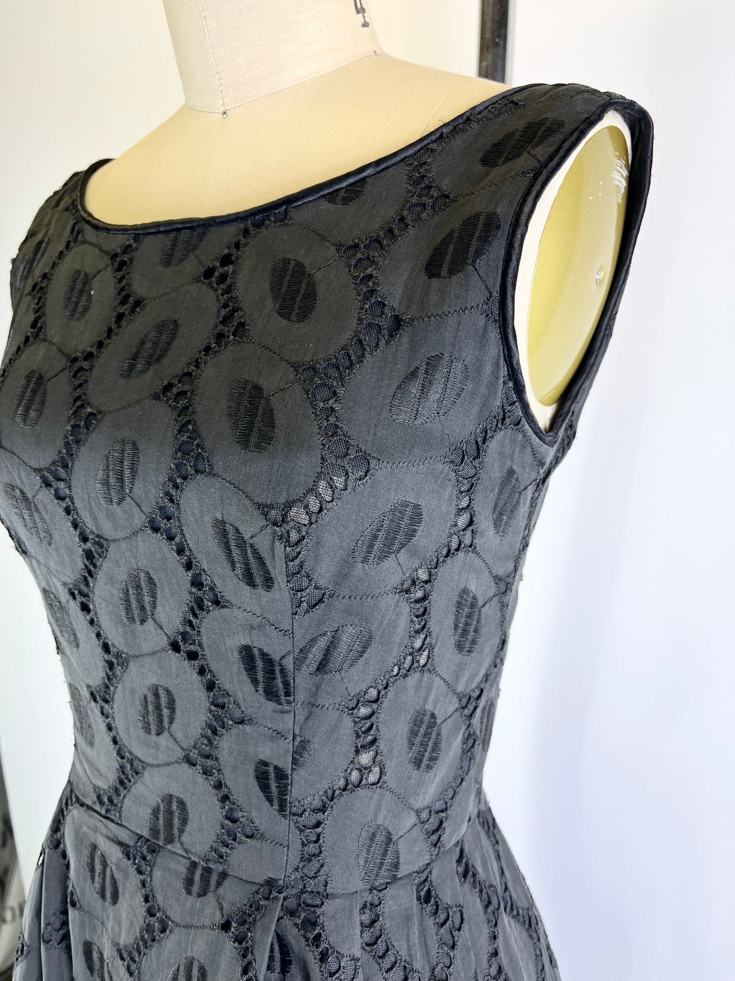 Cutwork Little Black Dress