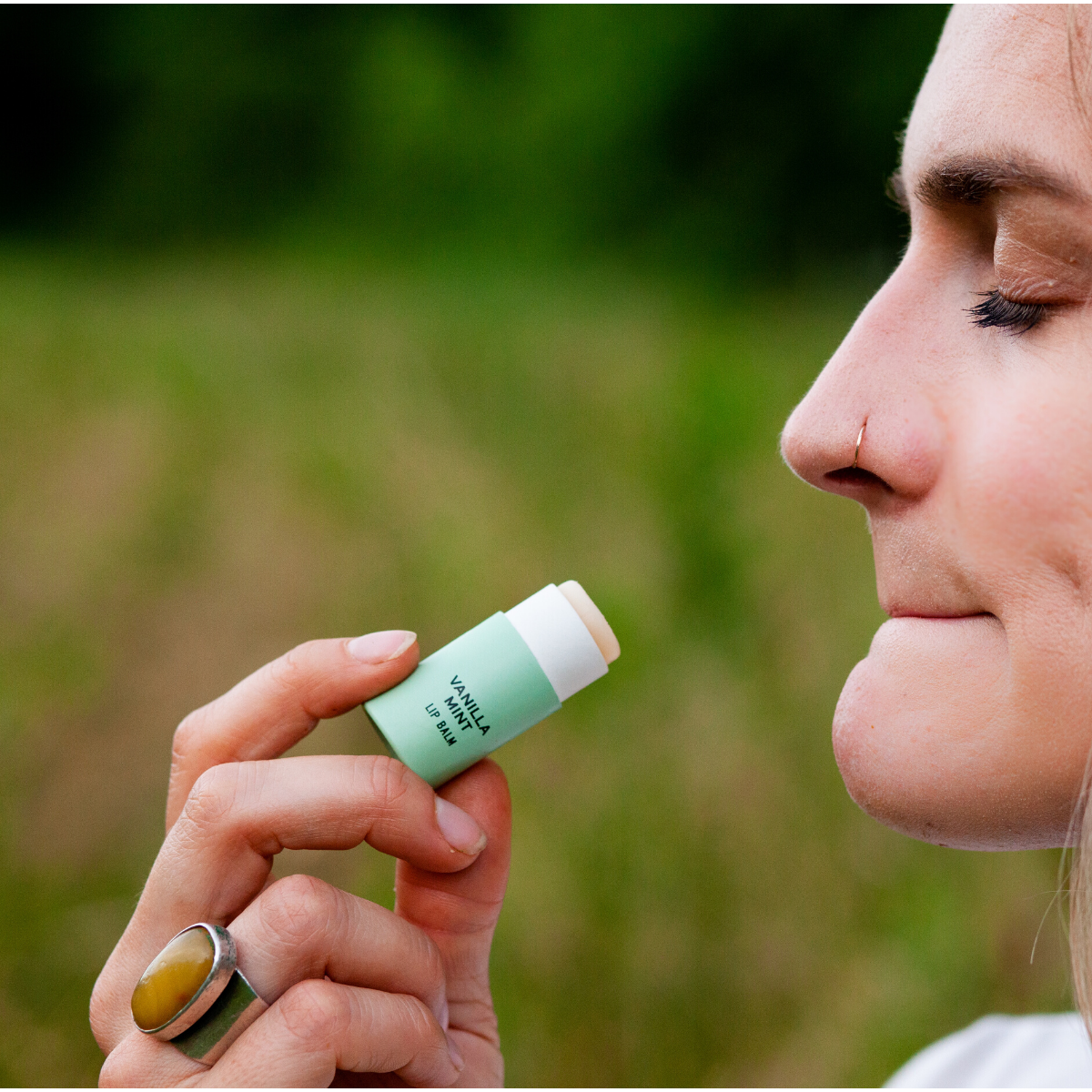 Vanilla Mint Lip Balm / 0.3 oz Biodegradable Tube