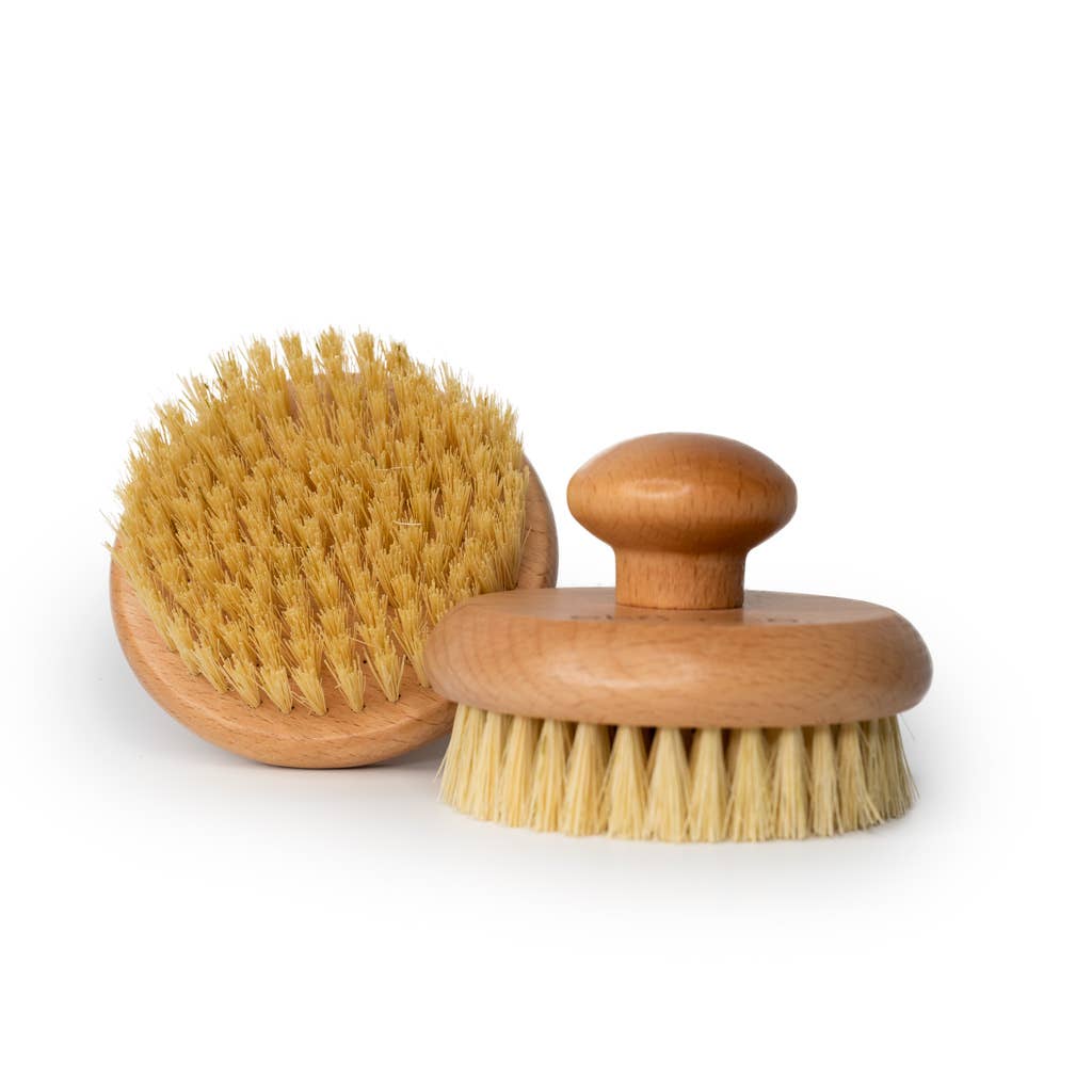 round dry body brush (sisal bristles)