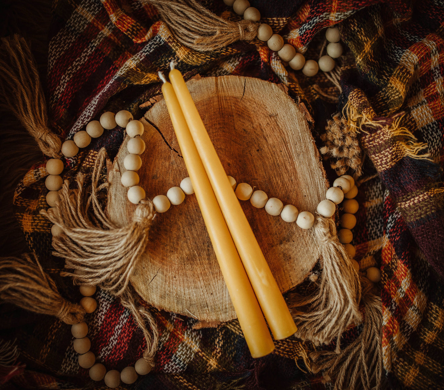 Beeswax Taper Candle: single