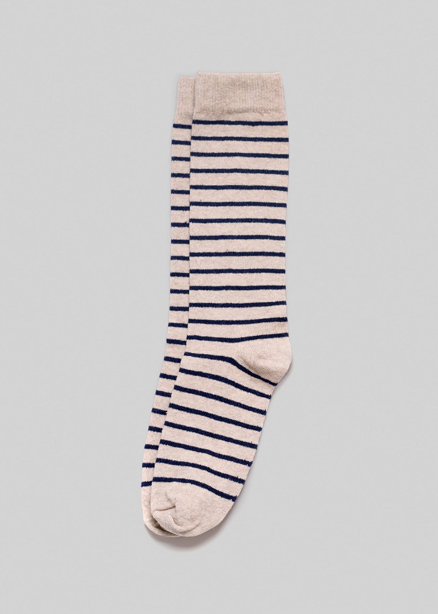 Breton Stripe Socks: Linen