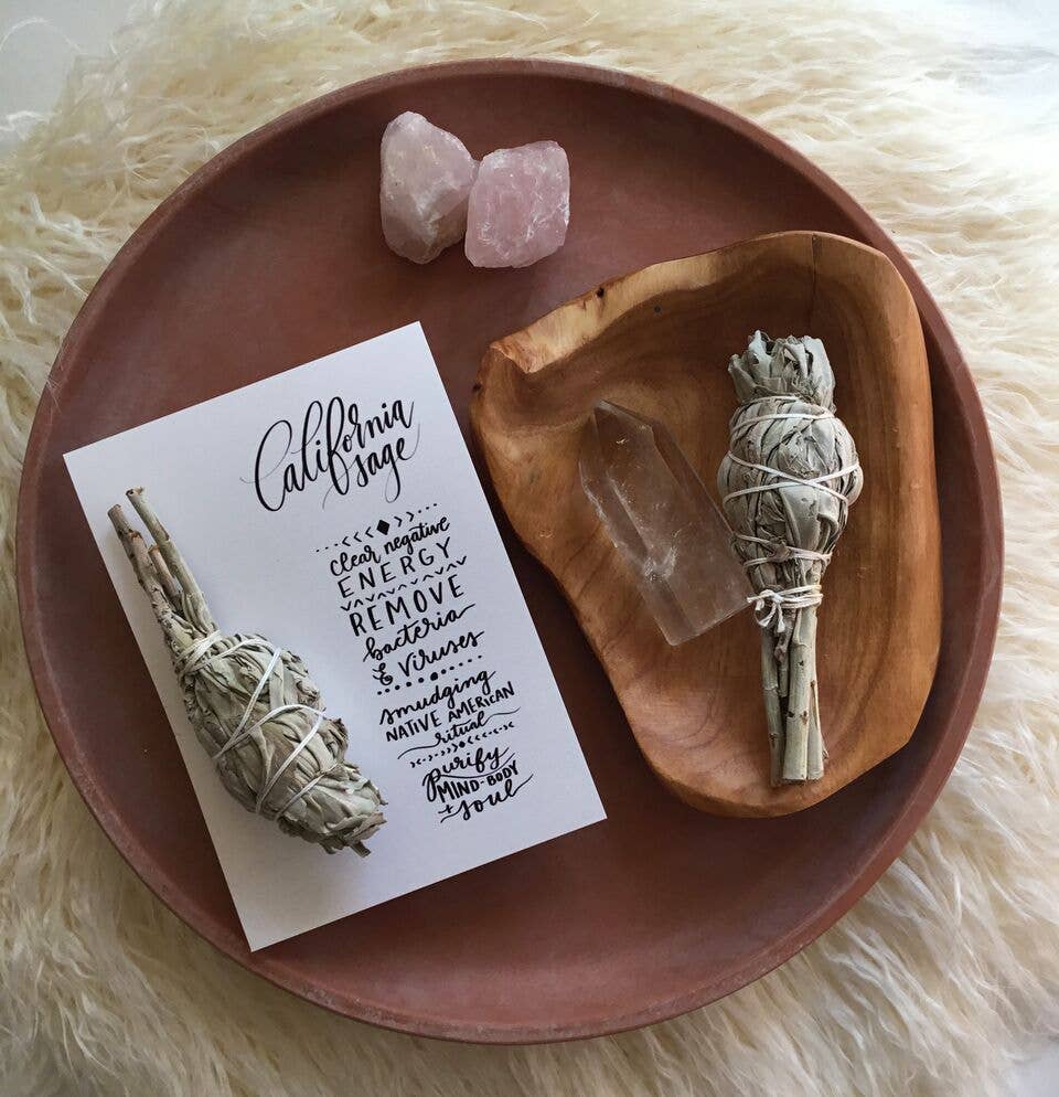 Caliornia Sage With Handlettered Card