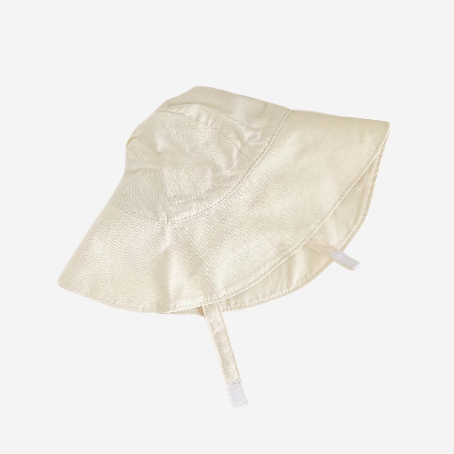 Wide-brim Sunhat, Sand | Cotton Linen Kids & Baby Hat 1-3 y