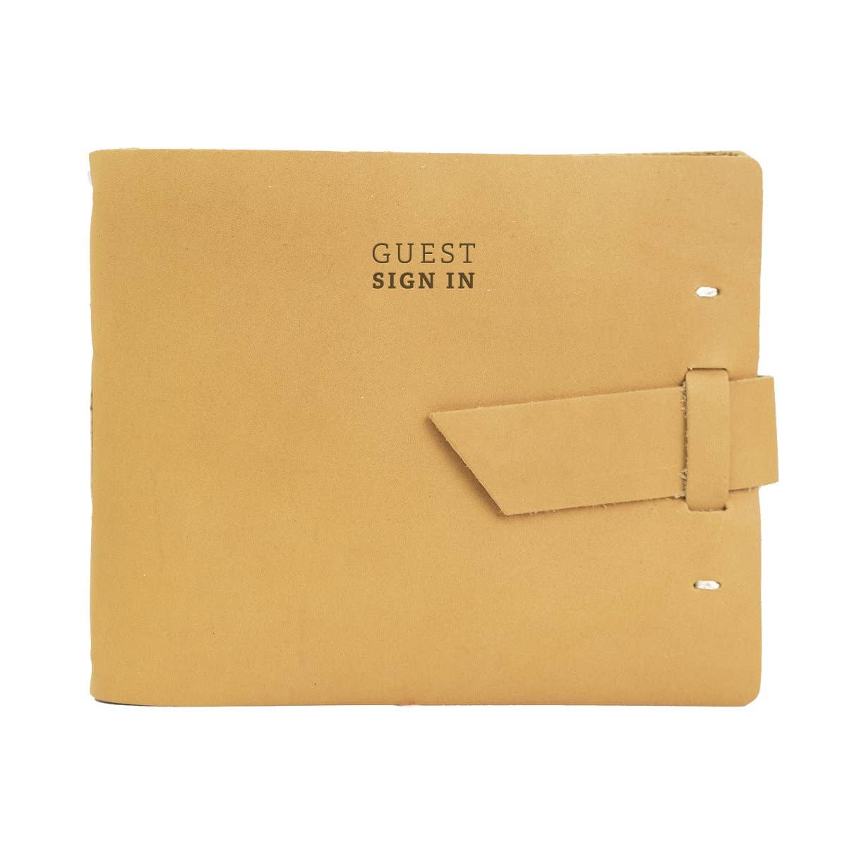Leather Guest Book Buckskin