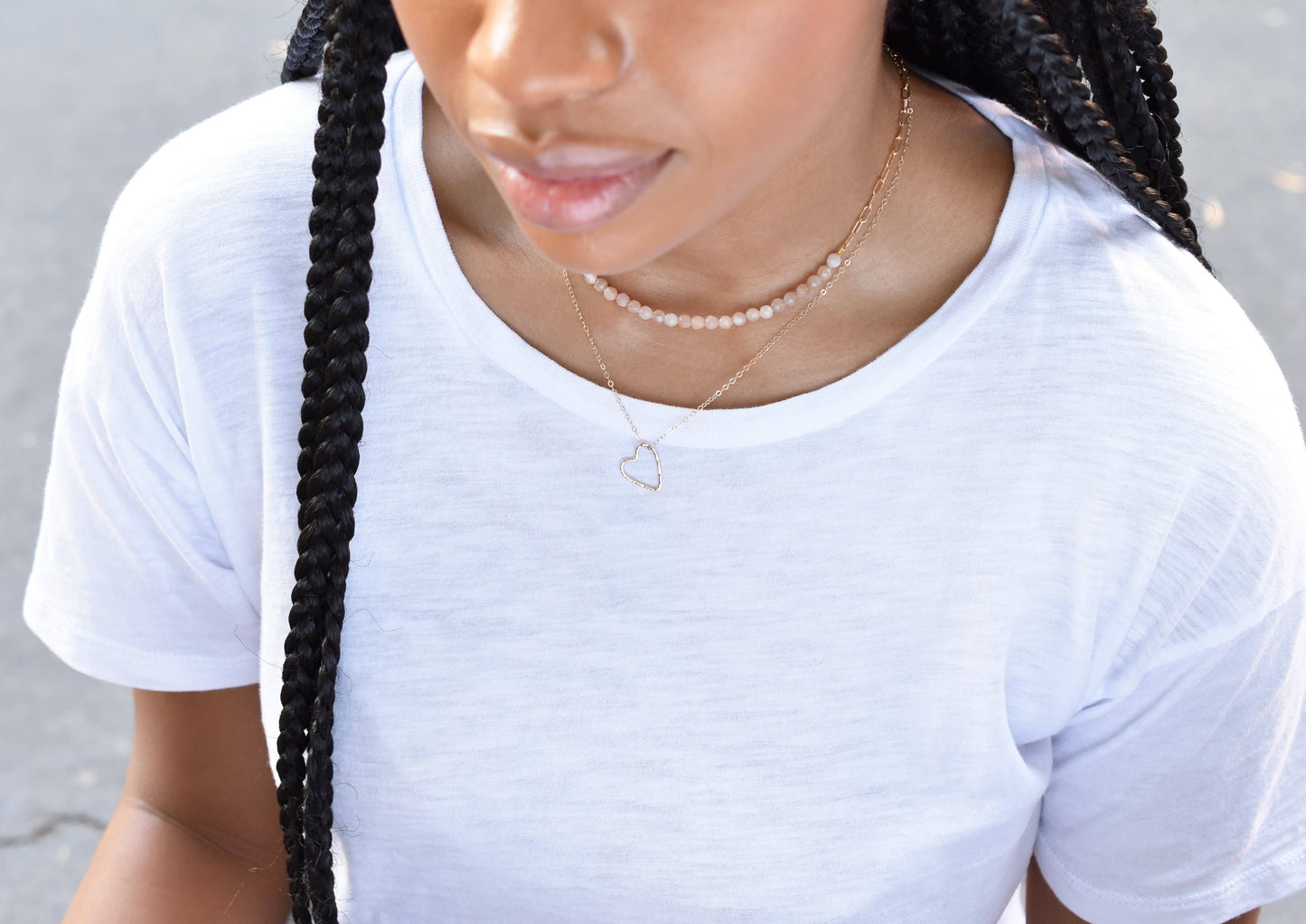 Open heart necklace