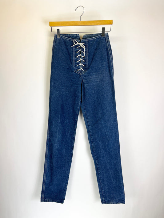 Lace Up Jeans