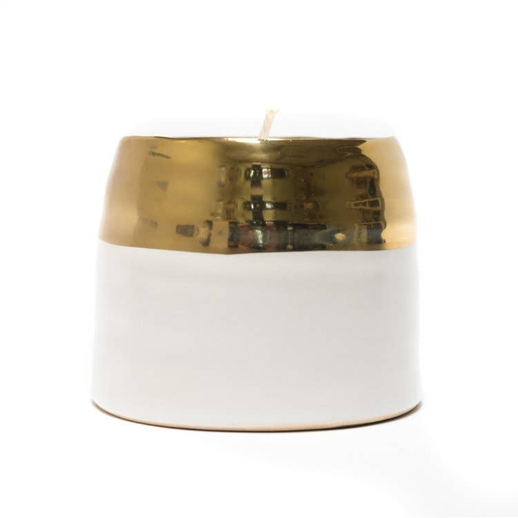 White and gold ceramic - #9 Amber, Leather, Teakwood