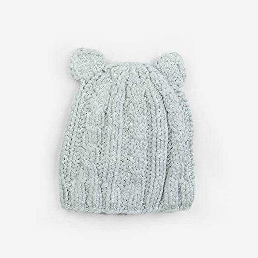 Bamboo Julian Cable Bear | Hand Knit Kids & Baby Hat